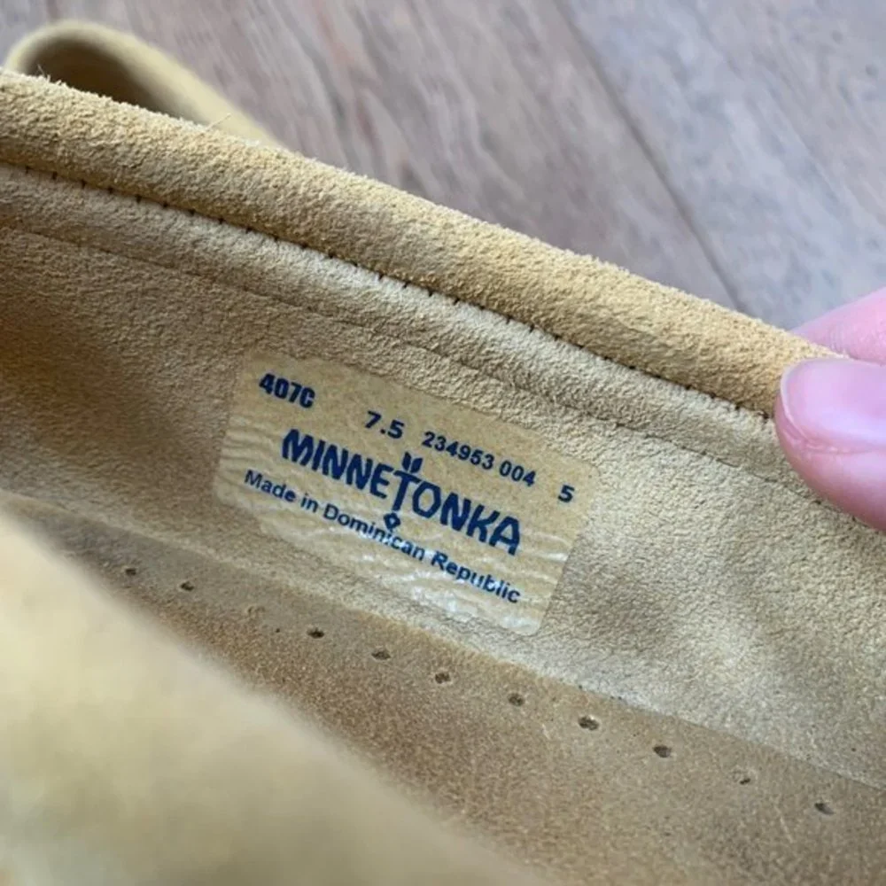 Minnetonka Yellow Moccasins - Picture 2 of 5